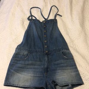 American Eagle Denim Overalls- shorts